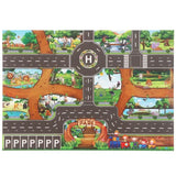 Alfombra de juegos para bebés: mapa interactivo de carreteras de la ciudad para divertirse y aprender