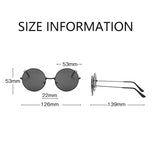 Gafas de sol redondas de metal retro: gafas de sol vintage con protección UV400 para hombres y mujeres