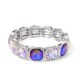 Gold Crystal Beaded Bohemian Elastic Bracelet for Women