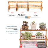 Bamboo 3-Tier Plant Stand – Indoor Flower Pot Rack & Multi-Purpose Storage Shelf
