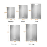 Tabla de cortar de doble cara de acero inoxidable 316 | Panel de cocina engrosado para cortar y amasar