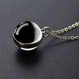 Trendy Glass Ball Pendant Necklace – Unisex Zinc Alloy Chain Design