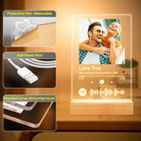 Custom Spotify Music Plaque with Photo and LED Night Light – Personalized Acrylic Frame for Couples, Anniversaries & Gifts