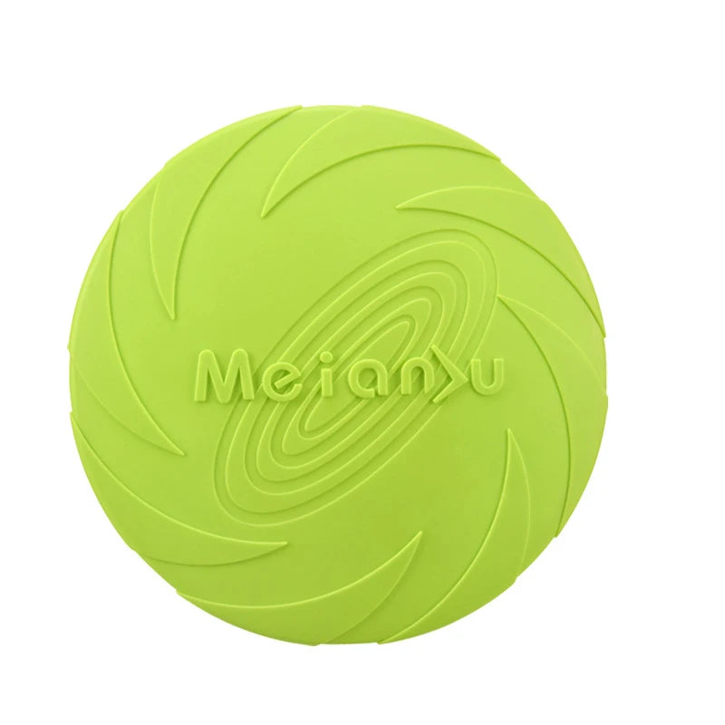 Durable Silicone Flying Disc - Chew-Resistant Dog Toy for Outdoor Play