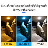 Luz de lectura portátil para automóvil: lámpara LED flexible y de bajo consumo para el interior del automóvil, recargable por USB