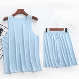 Men’s Ultra-Thin Sleeveless Pajama Set – Breathable, Quick-Dry Sleepwear