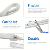 USB LED Neon Light Strip – Waterproof, Flexible, Motion Sensor Dimmer, Home & Outdoor Decor
