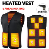 Men's & Women's Heated Vest with 5-Zone Heating - USB Rechargeable Winter Warming Jacket