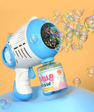 88-Hole Rechargeable Bubble Gun for Kids – No-Spill LED Cartoon Bubble Machine Toy
