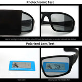 Gafas de sol fotocromáticas VIVIBEE para hombre, gafas deportivas negras para mujer, gafas de sol polarizadas que cambian de color para conducir 2025