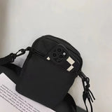 Messenger Sling Bags for Men Casual Canvas Small Zipper Crossbody Pouch Simple Small Crossbody Shoulder Bag Men Bag Bolso Hombre