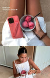 Estuche Rhode para iPhone 13, 14 y 15: funda de silicona suave para brillo de labios y lápiz labial, diseño mate y antideslizante