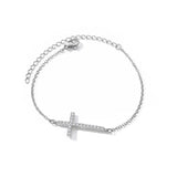 Pulsera de acero inoxidable con dijes de moda para mujer: diseño de plantas con cierre de pinza de langosta
