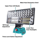 21V LED Work Light with USB Port - Compatible with Makita 18V Batteries (Battery Not Included)