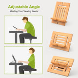 Adjustable Lazy Bamboo Tablet Stand – Creative Desktop Phone Holder for iPhone, iPad, and More