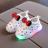 Kids’ Breathable LED Light-Up Shoes – Hook & Loop Sneakers for Ages 4–6