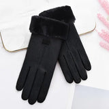 Women's Winter Leather Touchscreen Gloves – Warm Plush Lined Ski Gloves
