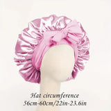 Adjustable Satin Silk Bonnet with Tie Band – Sleep Cap for Women & Men