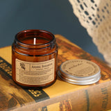 Vela de aromaterapia sin humo: elegante vela de vidrio marrón para el hogar y como regalo