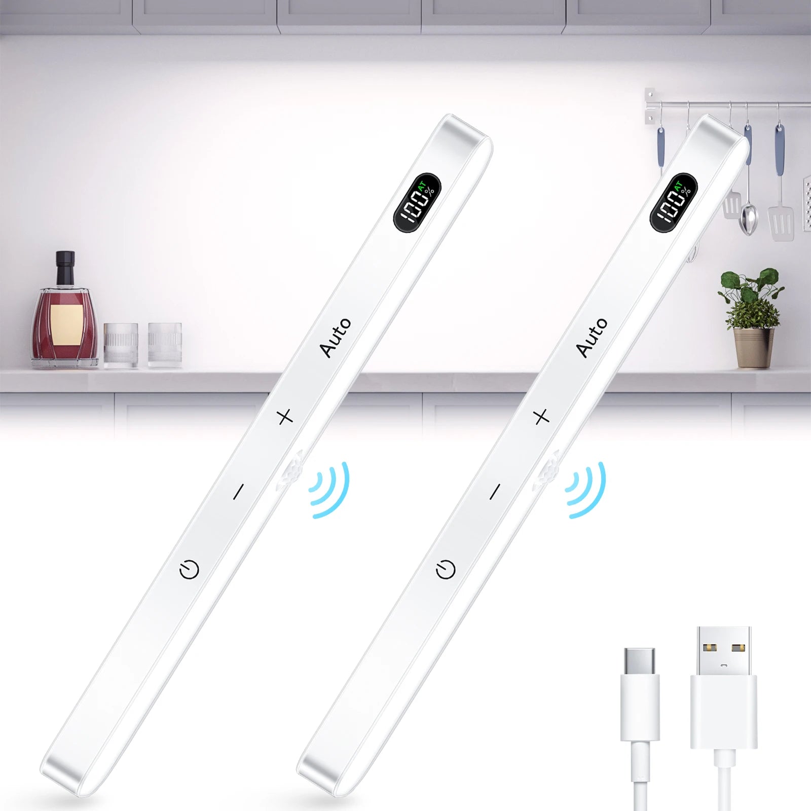 Rechargeable Motion Sensor LED Cabinet Light – Wireless, Touch-Control & Energy-Efficient