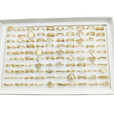 30-Piece Gold Stackable Rings Set for Women – Butterfly, Snake, Star & Pearl Designs