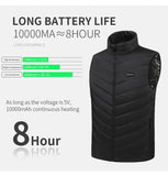 Men's Winter 27 Zone Heating Vest Jacket USB Smart Electric Sleeveless Jacket Self-heating Clothes Women's Snow Warm Padded Coat