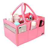 Bolsa para pañales de bebé Organizador Bolsa de soporte portátil Cambiador y caja de almacenamiento de artículos esenciales para la guardería del automóvil Bolsa para pañales Bolsa para pañales de bebé