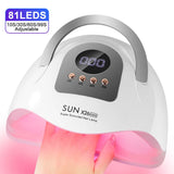 180W UV LED Nail Lamp – Fast Curing Nail Dryer for Salon & Home Use with Timer Settings