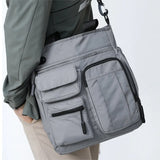 Men’s Oxford Business Laptop Satchel – Soft Zipper Shoulder Bag for Work & Travel