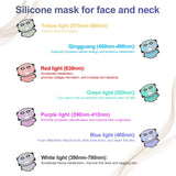 7-Color LED Silicone Mask for Skin Tightening, Anti-Acne & Rejuvenation – Wireless Face & Neck Treatment