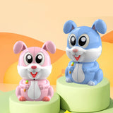 Llavero con forma de cubo mágico de 2 x 2 con forma de animal de dibujos animados: minijuguete de rompecabezas para niños y coleccionistas