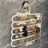 5-Tier Hair Claw Organizer – Space-Saving Plastic Storage Rack for Home & Office