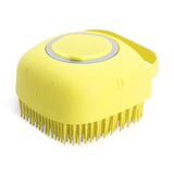 Pet Shampoo Brush with Massage Bristles - Silicone Bath Scrubber for Dogs & Cats