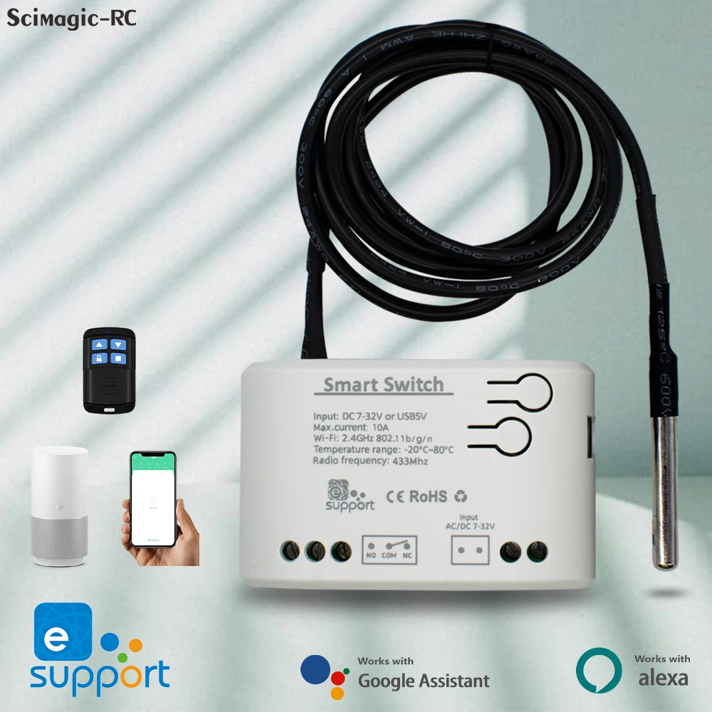 Smart Temperature & Humidity Wifi Switch – Voice Controlled, App-Enabled, Alexa & Google Home Compatible