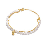 Pulsera de acero inoxidable con dijes de moda para mujer: diseño de plantas con cierre de pinza de langosta
