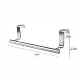 Toallero de acero inoxidable para colgar sobre la puerta: toallero para cocina y baño sin perforaciones
