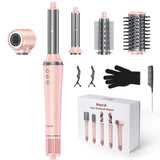 5-in-1 Professional Hair Styler - Curling Iron, Hot Air Brush & Hair Dryer with Ionic Technology