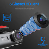 4K Dual Dash Cam with Night Vision – Front & Rear Recording, WiFi, GPS, 24H Parking Mode