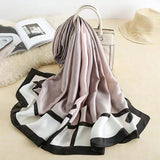 Bufanda tipo hijab de seda satinada con diseño para mujer, bufanda de verano a la moda con protección solar para la playa, pañuelo para la cabeza para mujer, nuevo