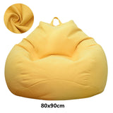 Large Cotton Bean Bag Chair Cover – No-Fill, Comfortable Floor Lounger for Adults