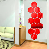 Pegatinas de pared con espejos hexagonales en 3D: decoración moderna para el hogar