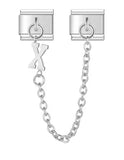 Pulsera unisex de acero inoxidable con dijes de animales: pulsera clásica y moderna con cierre de anilla de resorte