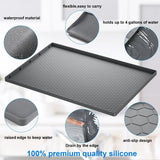 Alfombrilla impermeable debajo del fregadero: revestimiento de silicona flexible para gabinetes que protege contra fugas