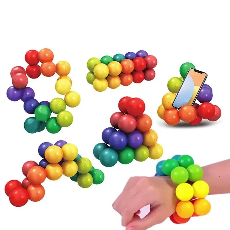 Pelota educativa giratoria 3D: juguete sensorial para niños de 3 a 6 años, alivio terapéutico del estrés, mejora la concentración y las habilidades motoras 