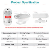 Smart PIR Motion Sensor with 24G mmWave Radar – Zigbee Compatible for Home Automation