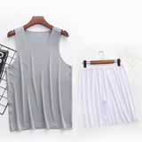 Men’s Ultra-Thin Sleeveless Pajama Set – Breathable, Quick-Dry Sleepwear