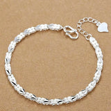 Pulsera con dijes de plata de ley 925: diseño geométrico clásico para ocasiones especiales, bodas y unisex
