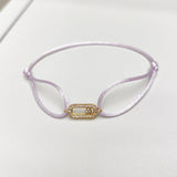 Adjustable Cubic Zirconia Rope Chain Bracelet