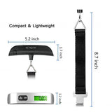 Digital Luggage Scale with LCD Display – 50kg Capacity Travel Weight Scale with Tare Function