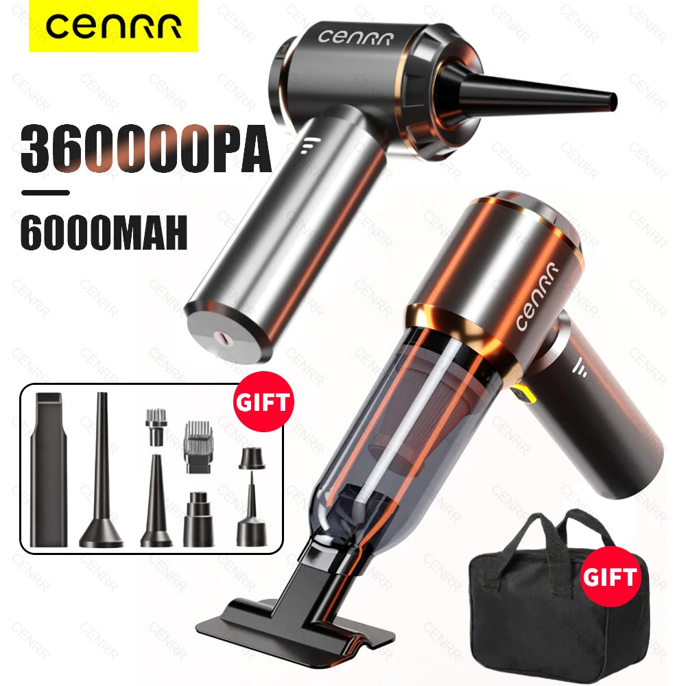 Cordless Car Vacuum Cleaner with 360000PA Strong Suction